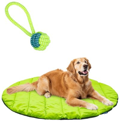 MICOOYO Hunde-Campingbett, wasserdicht, Reisekissen, kratzfeste Hundematratze, Kissen, waschbar, Haustiermatte für Hund und Katze (111,8 x 88,9 cm)