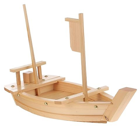 OFFSCH Piatto a Forma Di Barca Per Sushi e Sashimi 50cm in Legno Alimentare Vassoio Per Alimenti in Stile Giapponese Per Ristoranti Buffet e Catering