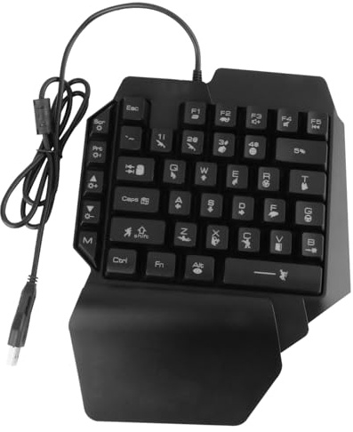 DIYEAH Clavier Mécanique Main 39 Touches Noir en Plastique Rétroéclairé | Compact et Portable, Format Léger, Usage Maison et Divertissement, pour Jeune Utilisateur