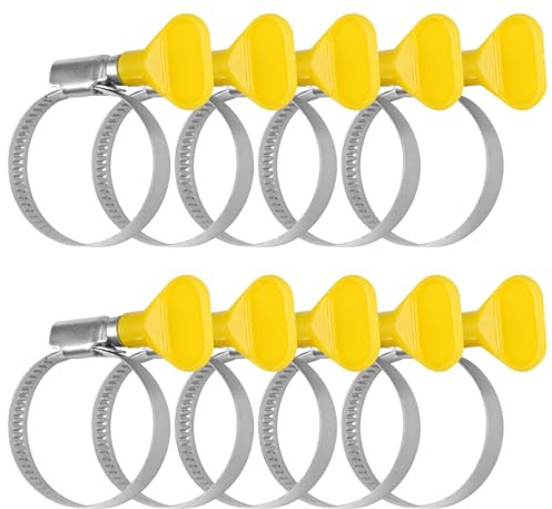10 Pièces Collier de Serrage Inox 25–40mm, Réglable Collier Serrage Durite, Colliers de Serrage avec Poignée, Set de Collier Serrage Piscine pour Piscine,Jardin,Plomberie