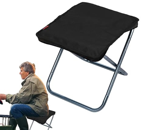 Zestivra Camping Klappstuhl Outdoor - Extra Großer Hocker, Faltbarer Sitz | Leichter Reisesitz Mit Robuster Aluminiumstruktur Für Angeln Picknick Wandern Auto Freizeitaktivitäten Im Freien