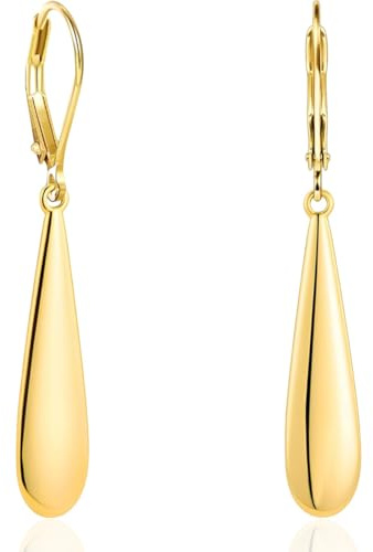Boucles d'oreilles pendantes en or pour femme, longues gouttes d'eau, hypoallergéniques, minimalistes, cadeaux bijoux