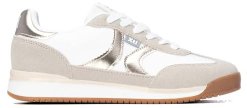 XTI - Zapatilla Mujer Oro - Calzado Cómodo y Versátil - Moda Casual - Modelo 14501906 (Talla 36)