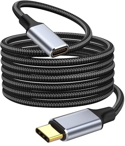 Vryth USB C Extension Cable 3m 100W 3.1/10Gbps Type C Male to Female | Fast Charge 4K@60Hz Video Nylon USB Type C Cable Extender Lead Charging&Sync for MacBook iPad Pro Galaxy S25 iPhone 17 16