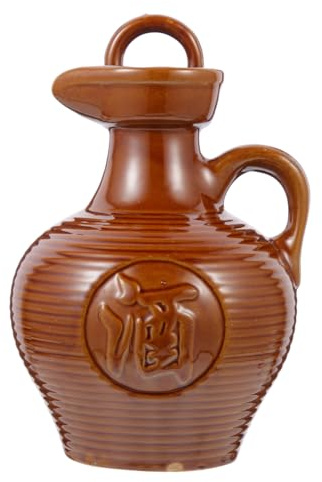 ROMISBABA Jarra de Vino Vintage Asa Portátil y Vertedor Recipiente para Sangría y Vino para Uso Restaurantes y Hogar Accesorio Práctico y Decorativo