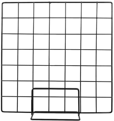 BESPORTBLE Metallgitterplatte Desktop Grid Display Rack Mit Schwarzem Sockel Mobiler AusstellungsstäNder FüR Schmuck Foto Und Kunsthandwerk Auf VerkaufsstäNden Und Zuhause