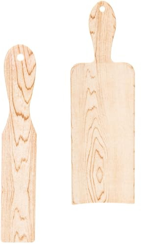 POPETPOP Lot de 2 Palettes à Mèches en Bois Effet Grainé Grandes et Petites Outil de Coloration Capillaire Polyvalent pour Salon et Usage Domestique Planche à Teinture pour Mèches et