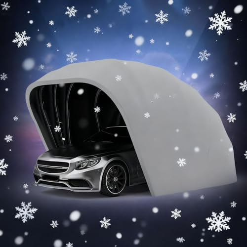 Cochera Plegable, Carpa retráctil semiautomática para Autos, cochera móvil Resistente, Refugio para Exteriores, para Autos, Bicicletas y Motocicletas(5.5 * 2.5 * 2.3M)
