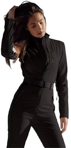 Ansenesna Skianzug Damen Einteiler Wasserdicht Schneeanzug Warm Thermo Skianzüge Für Frauen Overall Mit Kapuze Schneeanzüge Einteilig Winter Skioverall Onesie Elegant Ski Anzug Jumpsuit Schneeoverall