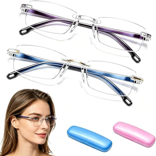 OhebEsx 2 Stück Brille Die Sich Automatisch Der Sehstärke Anpasst, Die Sich Automatisch Der Sehstärke Anpasst, Intelligente Brille Für Herren Damen