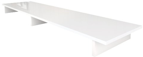 Vladon TV-Aufsatz Game, Made in Germany, Aufsatz für TV-Boards zur Erhöhung, Weiß matt/Weiß Hochglanz (138,5 x 9,5 x 34,5 cm)