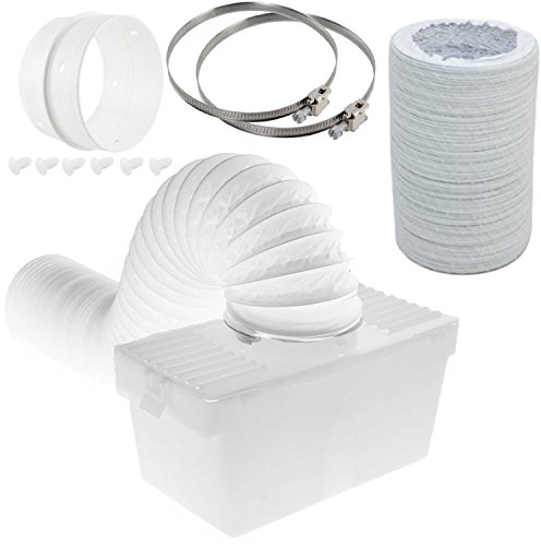 Spares2go Boîte de condensation et extra long kit de tuyaux avec bague de connexion pour Logik sèche-linge (10,2 cm/100 mm de diamètre/6 m Tuyau)