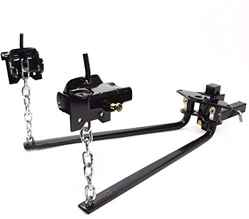 XtremepowerUS Heavy Duty Weight Distribution Equalizer Trailer Sway Control Towing Hitch Bar 1,000lbs 2-Inch Shank