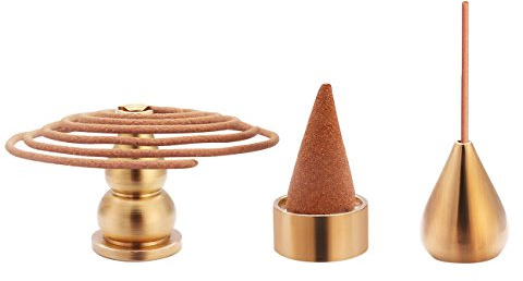 Brass Incense Burner, Incense Cone Holder, Coil Incense Holder, Incense Stick Holder, 3 Styles.
