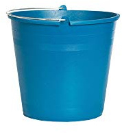 RED HOG Flexi Eimer mit Griffbehälter für Haus, Garten, Gebäude, Superstark, Mehrzweck, Verstärkungsrippen, Rissbeständig, Blau (16 L)