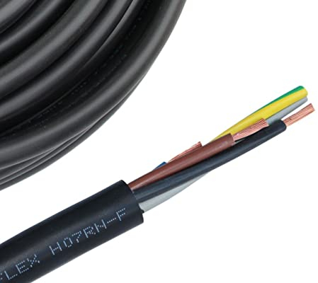 H07RN-F 5x1,5mm² Gummikabel Meterware 10-100 Meter, Länge:10 Meter