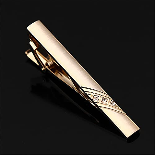 Suwequest Krawattennadel für Männer Gold Krawattennadel Kristall Vintage Krawattennadel Hochzeit Zubehör für Männer T15-6