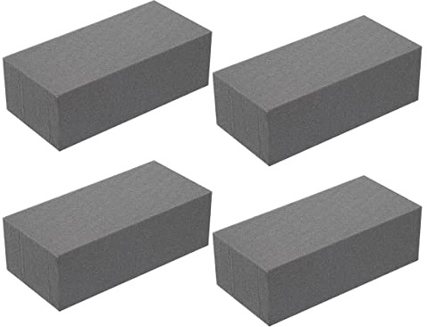 Pvczool 4 PièCes SéRies Mousse Florale SèChe pour Fleurs Artificielles Briques de Mousse Florale Humide Gris Fleuriste Blocs de PolystyrèNe pour Arrangement de Fleurs