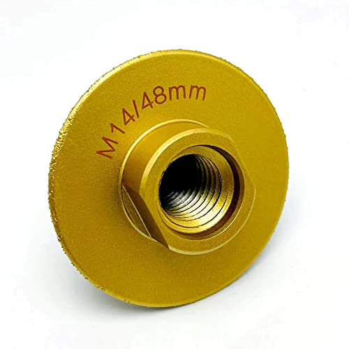 1 Stück Durchmesser 38/48 mm Diamant-Anfas-Bits Fräsen Abschrägungs-Bits für Fliesen Stein Keramik zum Trimmen von Löchern M14 Gewinde, 48 mm
