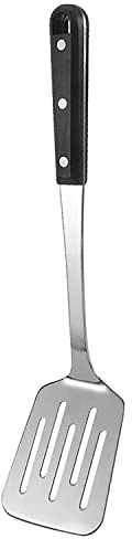 FONGLUAN Espátula ranurada de acero inoxidable resistente al calor, con asas POM, espátulas de cocina de metal resistentes para cocinar y servir
