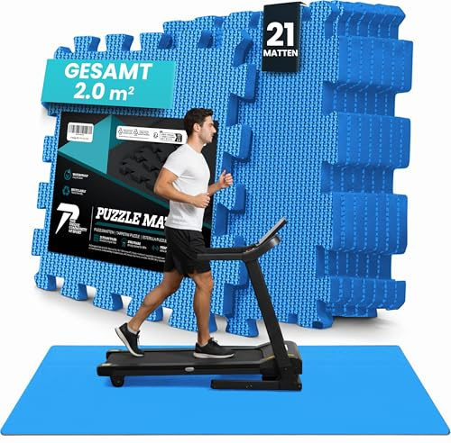 Tappeto Da Fitness A Puzzle【Set Da 21 Tappetini】Materassino Antiscivolo Da Palestra Componibile Con Protezione Antiurto Per Pavimenti, Tappetino Palestra, Pesi Workout Ginnastica Sport Piscina Garage