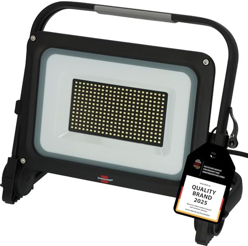 Brennenstuhl LED byggspotlight JARO 20060 M (150 W, 17500 lm, 6500 K, IP65, dimbar, 5 m kabel, LED-arbetsstrålkastare med snabbspänningssätt: