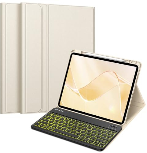 FINTIE Keyboard Case for iPad Air 13-inch M4/M3/M2 (2026/2025/2024) | Detachable Magnetic Bluetooth Keyboard, Soft TPU Back Cover, Multi-Angle Viewing, Pencil Holder, Backlight/Starlight