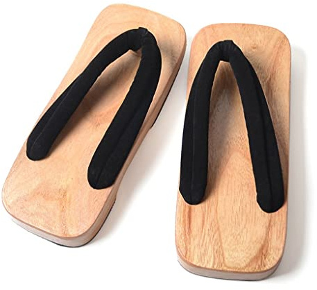 Scarpe Tradizionali Giapponesi da Uomo Geta Sandali con Zoccoli in Legno, Infradito alla Moda Performance sul Palco Geta Scarpe con Pantofole in Legno Giapponesi, Scarpe Kimono Giapponesi (Color : Me