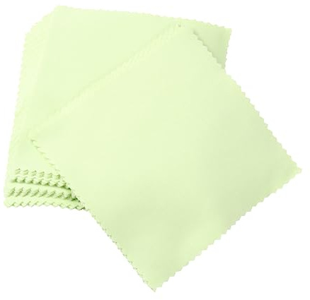 HOMSFOU Lot de 80 Chiffons de Nettoyage en Fibre Fine Verts pour Lunettes et Lentilles, sans Traces, pour Écran et Téléphone