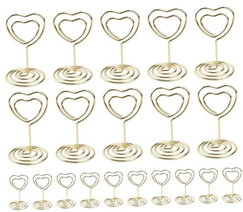 TOGEVAL 20stücke Tischnummer Clip Bildhalter Aus Metall Tischschildhalter Tischnummernhalter Für Restaurants Menükartenhalter Fotohalter Clipständer Memo Clips Kartenhalter
