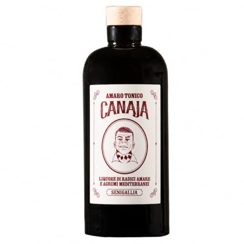 Amaro Tonico Canaja 70 cl – Liquore Amaro dal Gusto Secco, Agrumato e Deciso, Alternativa al Bitter per Cocktail, Aperitivo e Dopo Pasto, con Mandarino, Arancia, Genziana e Rabarbaro, 25% Vol
