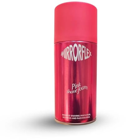 Mirrorflex Schiuma da Barba Rosa per Uomo – Schiuma Lussuosa con Allantoina e Provitamina B5 – Fragranza Ispirata a Creed Aventus – 300 ml