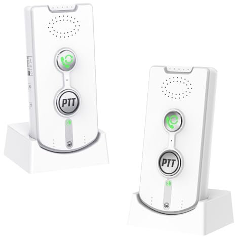 2 Wege Anruf Funk Sprach Gegensprechanlage 1000M, Intelligente Sprach Gegensprechanlage, 2 Way Voice Intercom, Drahtlose Gegensprechanlage für Büro, Zuhause (Weiß)