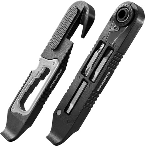 ROCKBROS Strumento Multifunzionale 16 in 1, Leve Smontagomme Bici, Levagomme MTB Strada, Leva per Smontaggio Pneumatici per Biciclette, Rimozione dei Pneumatici e Riparazione di Forature per Cambio