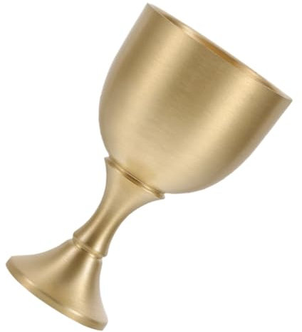 MAGICLULU Calice Laiton de Verre à Liqueur Vintage Gobelet à Vin Coupe de Communion Coupe Offrande pour Maison Fêtes Décoration Médiévale