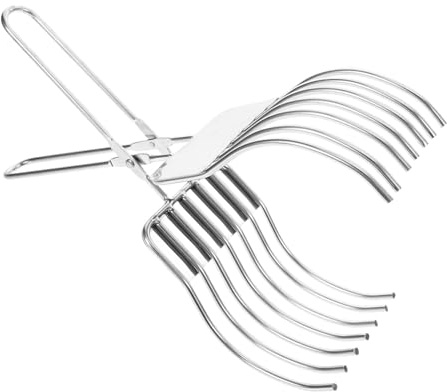 GLEAVI Pinza da Cucina in Acciaio Inossidabile Impugnatura Ergonomica e Design Rotondo per Tagliare Arrosti e Verdure Durante Grigliate e Cottura al Forno