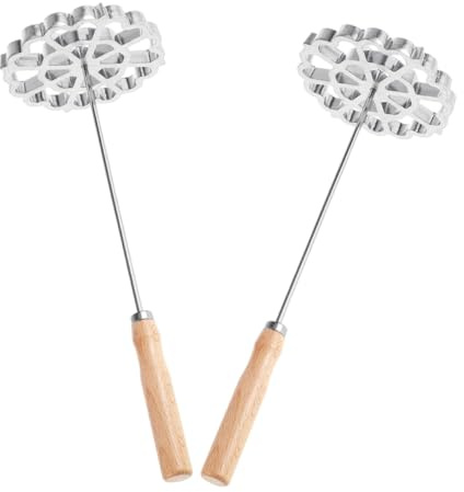 SOIMISS 2pièces Machine à Rosettes Aluminium Avec Poignée Forme De Rosace Ensemble De Fers à Timbale Moule à Entonnoir Cuillère à Pâtisserie