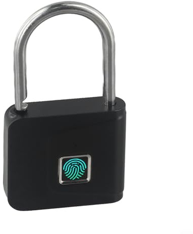 Candado de Huella Dactilar para casa Inteligente, Cerradura metálica sin Llave para Acceso rápido con tecnología IA para Mayor sensibilidad (Negro)