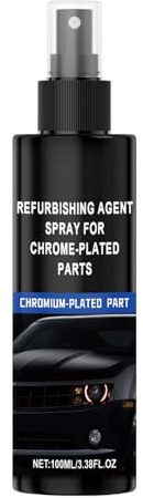 Kustimantu Spray zur Renovierung, Chrom | Spray zur Erneuerung von Chromteilen – glänzende Reinigungsflüssigkeit, 100 ml, für professionelle Anfänger, tägliche Verwendung