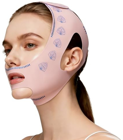 V Line Lifting Mask,Faja Facial Lifting,Reductor De Barbilla Doble Reutilizable,Correa Adelgazante Facial, Banda De Ajuste De Cara De Barbilla En Forma De V, Liftings Y Reafirmante Contorno Facials