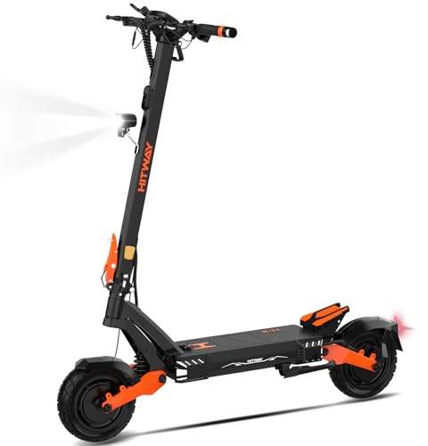 HITWAY H11 E Scooter mit Straßenzulassung(ABE),Dualantrieb,250W*2 Motor Spitze 3600,70-130 km, IPX6,52V 23,4Ah Akku, Blinker,APP,NFC,10 Vakuumreifen,150KG Max,58% Steigung