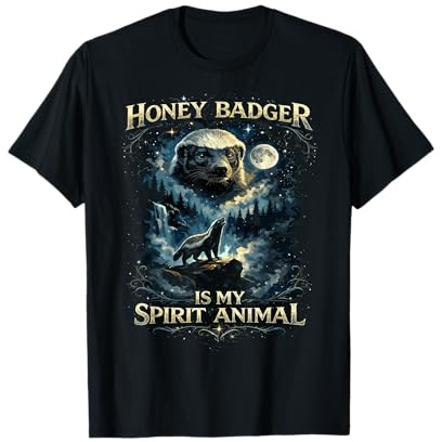 Honey Badger è Il Mio Spirito Amante degli Animali Selvatici Maglietta