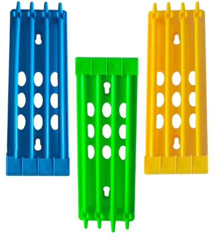 Beavorty Support pour Bagues de Pigeons Voyageurs en Plastique Solide, 3 Pièces Colorées pour Organisation et Tri des Bagues, Accessoire Pratique pour Élevage et Gestion D’Oiseaux