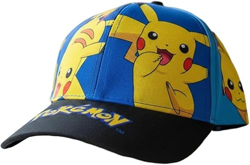 Pokémon - Cappello con Visiera da Ragazzo/Bambino Berretto da Baseball Regolabile Bimbo