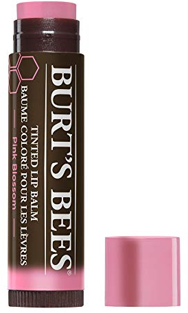 Burt's Bees 100% Natural Tinted Lip Balm, Pink Blossom, 4.25g