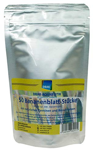 DRAK-Aquaristik 50 Bananenblatt-Stücke