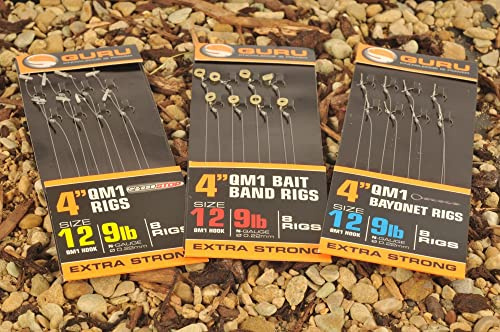 Guru QM1 Method Hair Rigs mit Köderbändern, 10,2 cm , 16