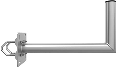 Premium X 45cm Balkon-Ausleger Aluminium Geländer Balkon-Halterung für Satelliten-Schüssel SAT-Antenne Wand-Halter mit Schellen