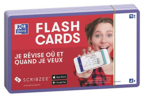 Oxford Karteikarten A7 Lernkarten, Lila, Klein, Blanco 75x125mm