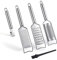 Tongjude Stainless Steel Cheese Grater Set, Set of 5 Kitchen Grater & Peeler & Slicer, Lemon Zester with Cleaning Brush for Vegetable, Fruit, Chocolate